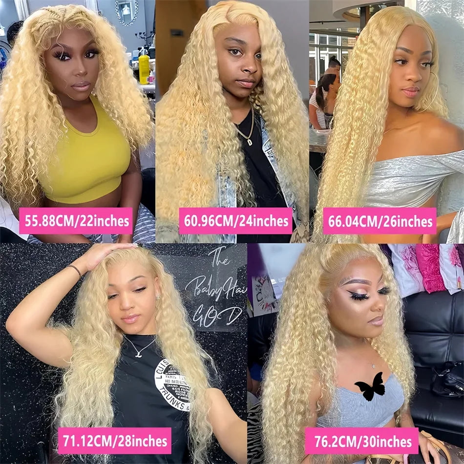 Ldjoy Curly 613 Blonde Color 13x6 Lace Front Wig Human Hair Wig
