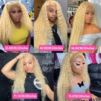 Ldjoy Curly 613 Blonde Color 13x6 Lace Front Wig Human Hair Wig