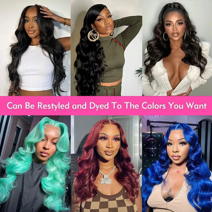 Ldjoy Body Wave 13x6 HD Lace Front Wig Natural Black Human Hair Wig