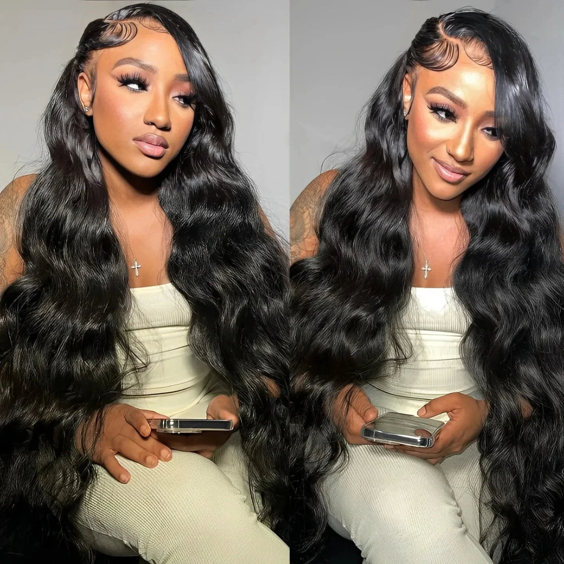 Ldjoy Body Wave 13x6 HD Lace Front Wig Natural Black Human Hair Wig