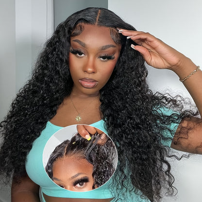 Ldjoy Water Wave Wig 5x5 / 4x6 HD Pre Cut Lace Glueless Closure Human Hair Wig Pre Plucked &amp; Bleached Ready to Go