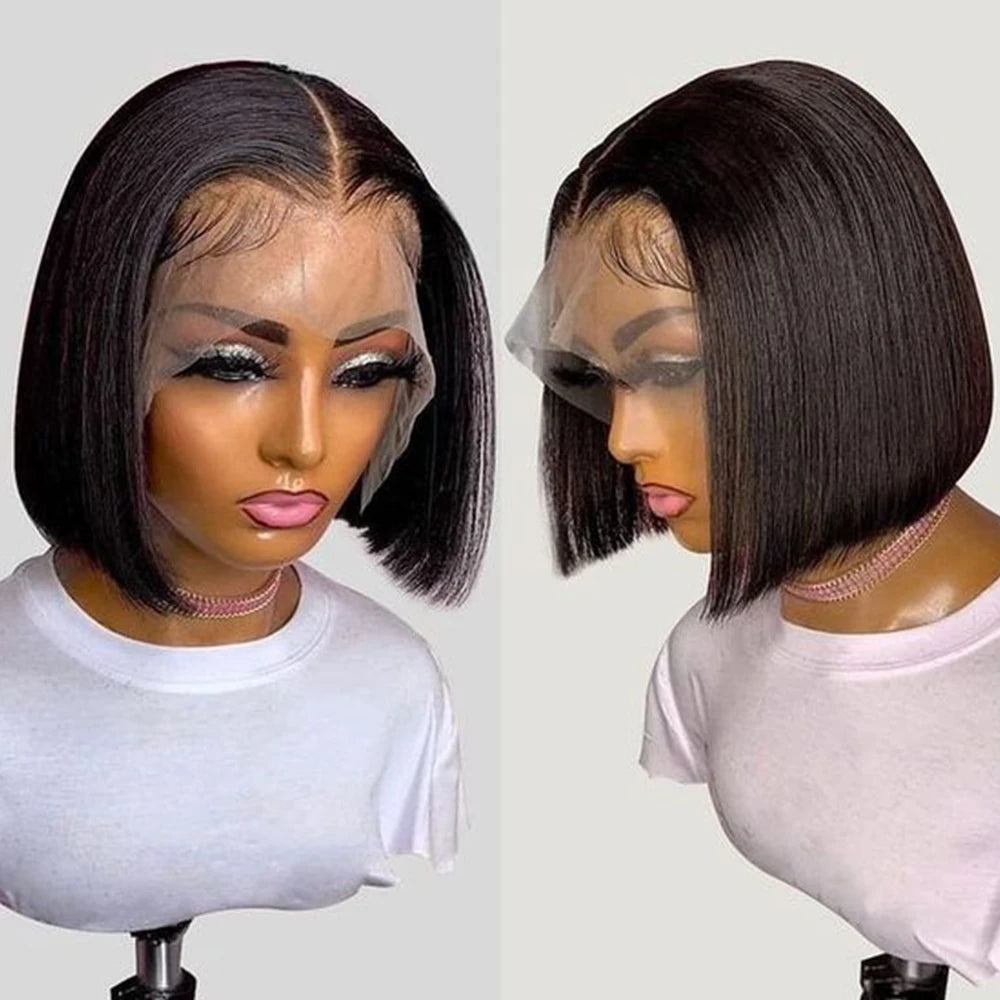 Ldjoy Hair Bob Straight 13x4 Lace Front Wigs Human Hair Short Bob 100% Human Hair Wig Black Lace Front Wig