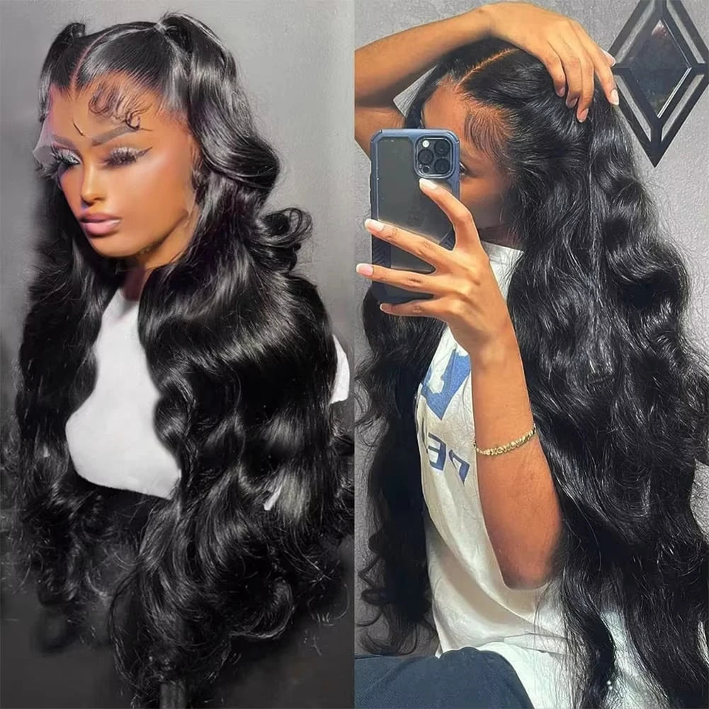 Ldjoy Body Wave 5x5 HD Lace Closure Wig Natural Black Human Hair Wig