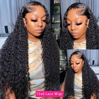 Ldjoy Curly 4x4 Lace Closure Wig Natural Black Human Hair Wig