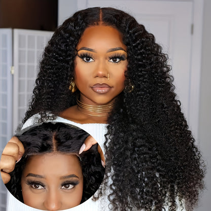 Ldjoy Deep Wave Glueless Pre-Cut Lace Wig 5x5 / 4x6  HD Lace Closure Wig Natural Color Human Hair Wig