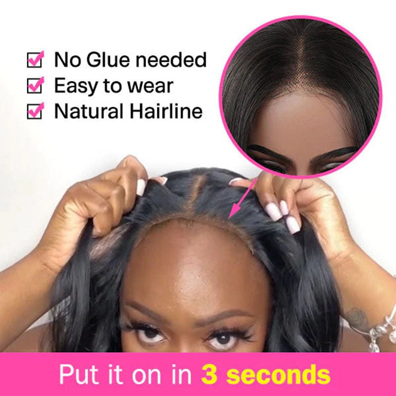 Ldjoy Glueless 5x5/4x6 HD Pre Cut Lace Closure Wig Lace Pre Plucked &amp; Bleached Ready to Go