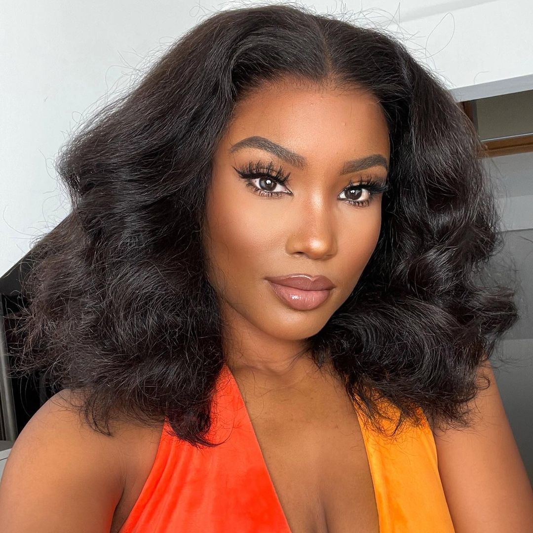 Ldjoy  4x4/5x5 Body Wave Bob Wig Natural Black Human Hair Wig