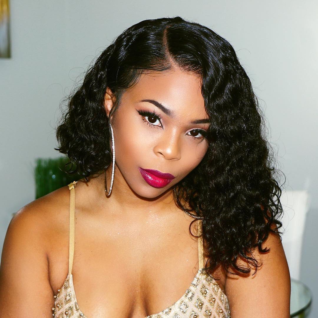 Ldjoy Deep Wave 4x4/5x5 Lace Closure Bob Wig Natural Black Human Hair Wig For Women