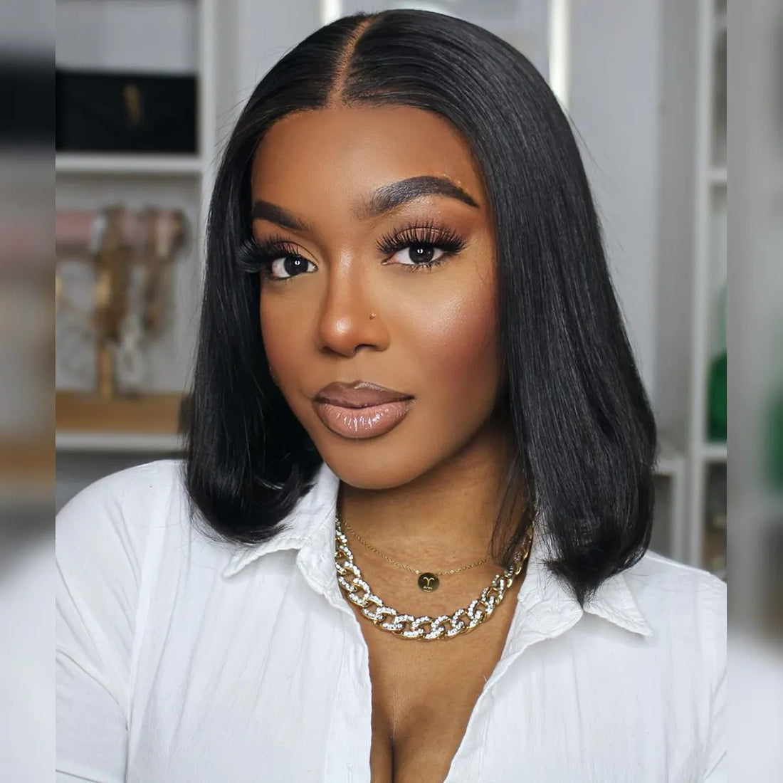 Ldjoy Hair Bob Straight 13x4 Lace Front Wigs Human Hair Short Bob 100% Human Hair Wig Black Lace Front Wig
