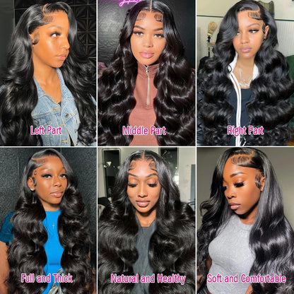  Loose Wave Lace Front Wigs Human Hair Pre Plucked 13x4 Transparent Frontal Wigs 