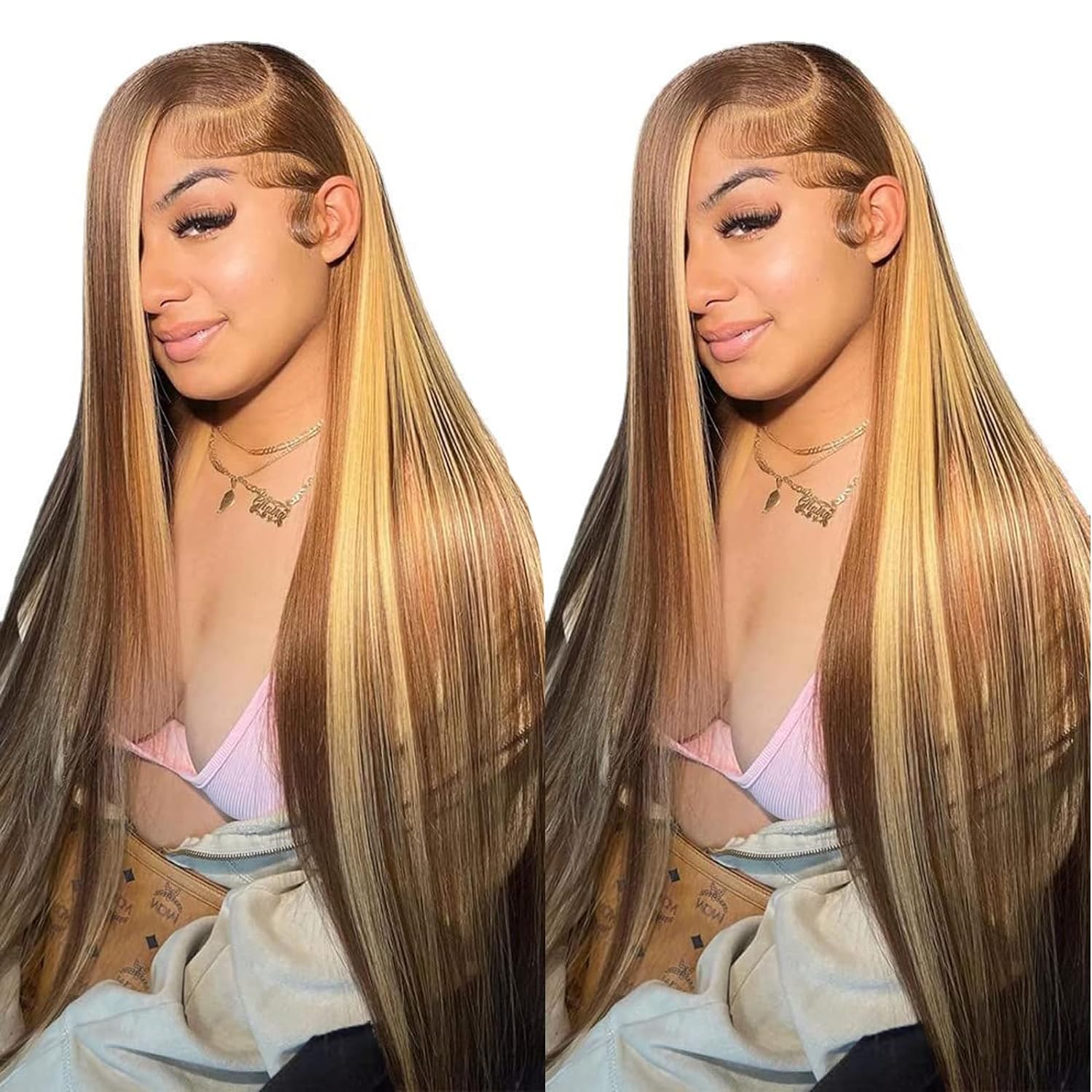 4/27 4x4 Glueless Lace Closure Straight wig Human Hair Wigs