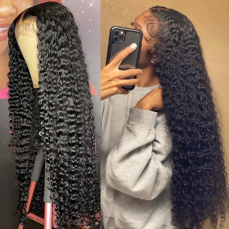 Ldjoy Water Wave Lace Front Wigs Human Hair Wigs for Women 13x4 Glueless Lace Frontal Wigs Human Hair Pre Plucked with Baby Hair Wet and Wavy Wigs Human Hair 180% Density Natural Color