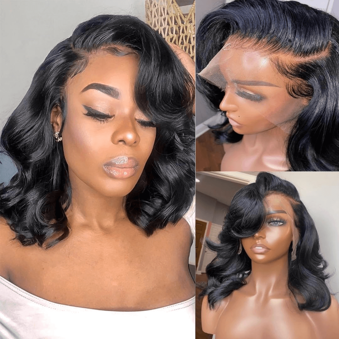 Ldjoy Loose Body Wave Full Lace Bob Wig Pre-plucked Clean Hairline Bleached Knots Short Loose Body Wave Bob Wig