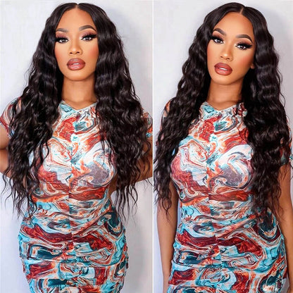 ldjoy Deep Wave 4 Bundles Hair Weft With 13x4 Lace Frontal Human Hair