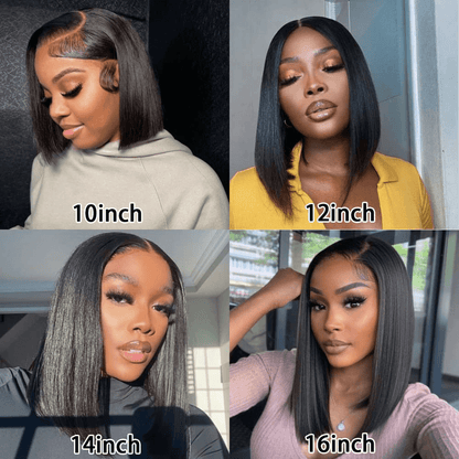 Ldjoy Straight Full Lace Bob Wig Pre-plucked Clean Hairline Bleached Knots Short Straight Bob Wig