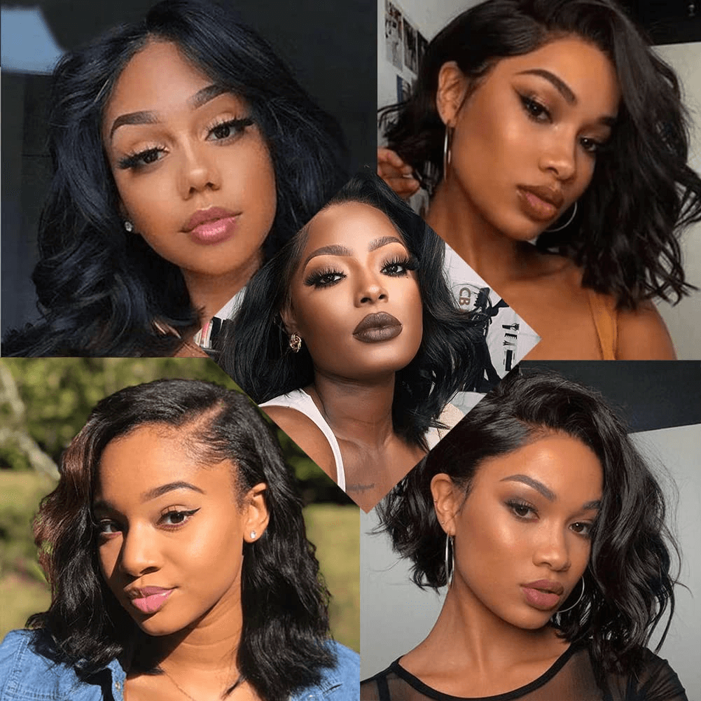 Ldjoy Wigs 4x4 Short Bob Body Wave Glueless Lace Closure Wigs Loose Wave Wigs Brazilian Virgin Remy Hair Wig