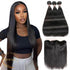Ldjoy Straight 3 Pcs Bundles Hair Weft With 13x4 Lace Frontal Human Hair