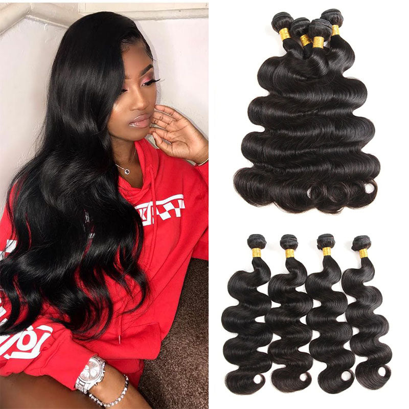 Ldjoy Body Wave Brazilian Hair Weave Extensions 4 Pcs Remy Human Hair Wefts