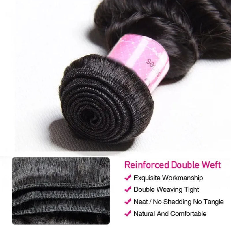 Ldjoy Deep Wave 1 Bundle 100% Unprocessed Brazilian Virgin Hair