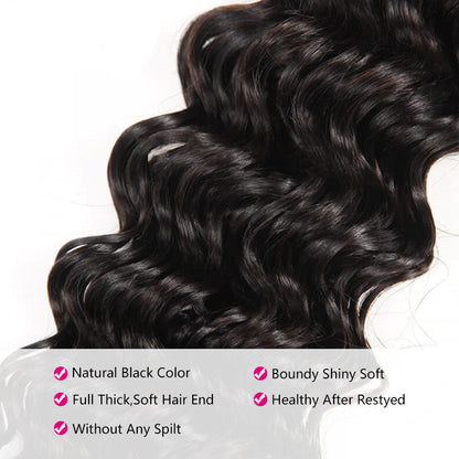 Ldjoy Deep Wave 1 Bundle 100% Unprocessed Brazilian Virgin Hair