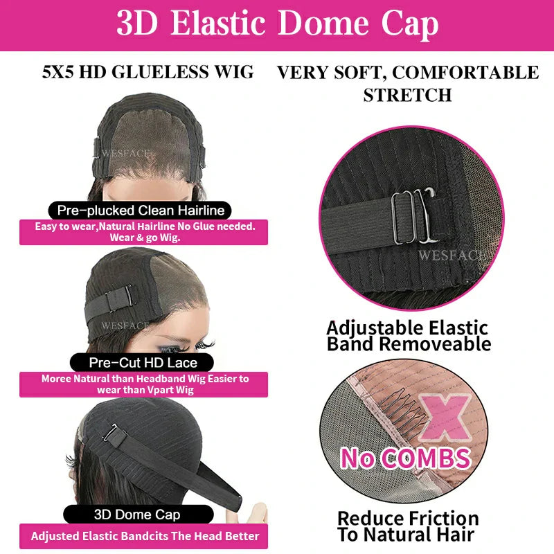 Curly Glueless Wig 5x5 &amp; 4x6 Pre Cut HD Lace Natual Black Human Hair Ldjoy Wigs