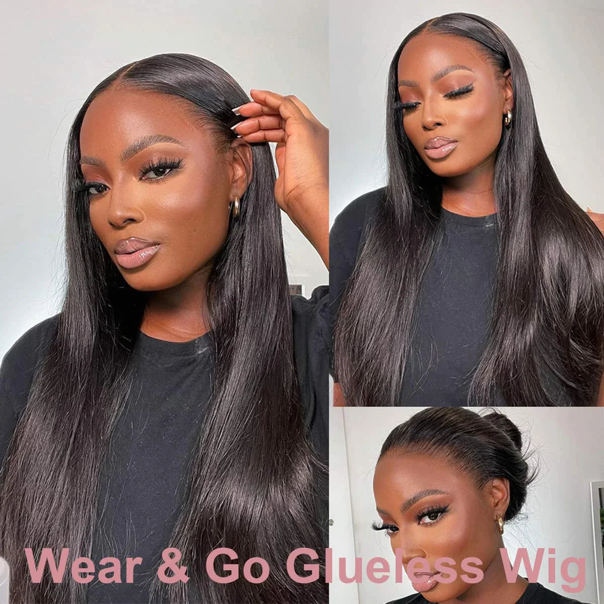 Ldjoy Wear &amp; Go 4x4 / 6x4.5 Pre-Cut Lace Straight Glueless Breathable Cap-Air Wig