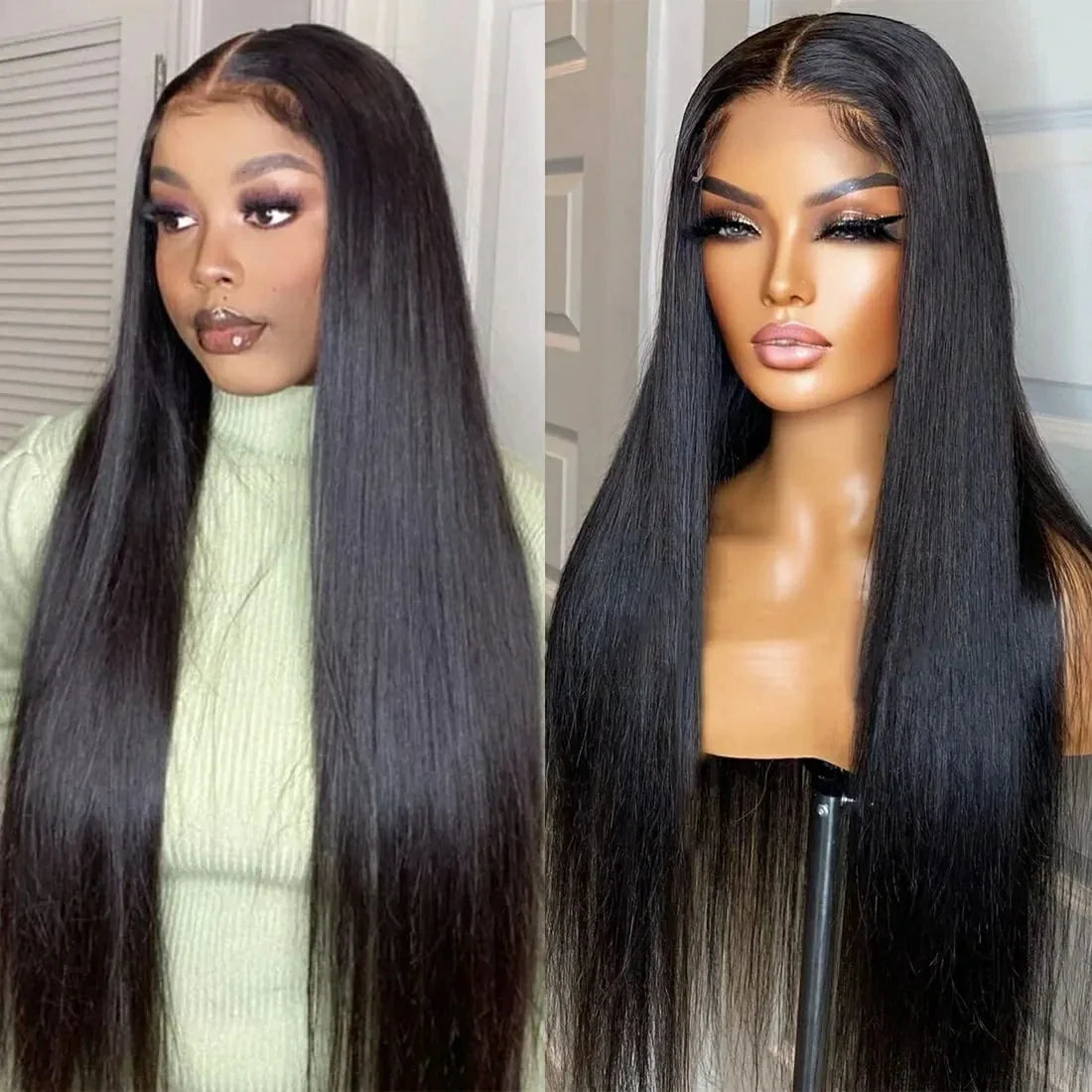 Ldjoy Wear &amp; Go 4x4 / 6x4.5 Pre-Cut Lace Straight Glueless Breathable Cap-Air Wig