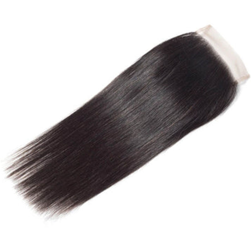 Ldjoy Straight 1 Pcs 4x4 Lace Closure Natural Black Human Virgin Hair