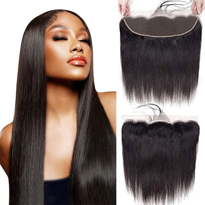 Ldjoy Straight 4 Pcs Bundles Hair Weft With 13x4 Lace Frontal Human Hair