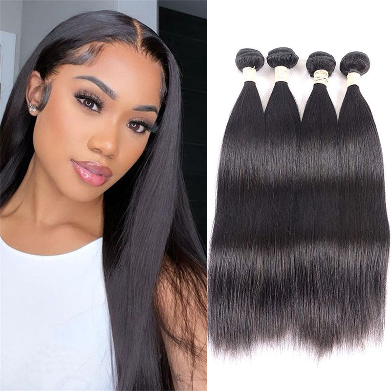 Ldjoy Straight 4 Pcs Bundles Natural Color Human Hair