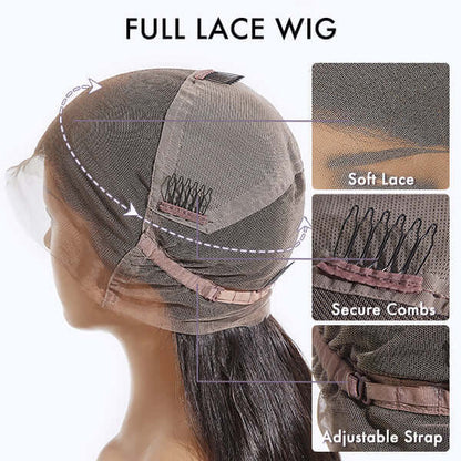 Ldjoy Straight Full Lace Bob Wig Pre-plucked Clean Hairline Bleached Knots Short Straight Bob Wig